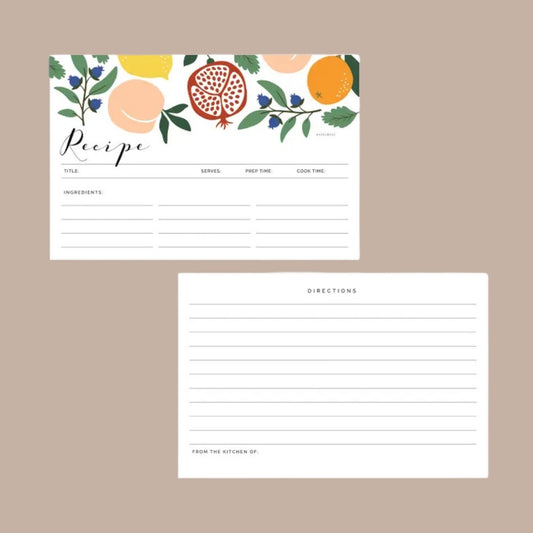 Fruits Recipe Cards