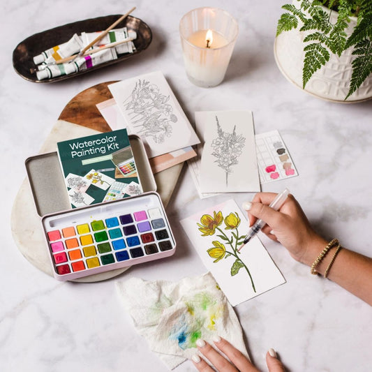 Wildflower Meadow Watercolor Painting Kit - KINSHIP GIFT