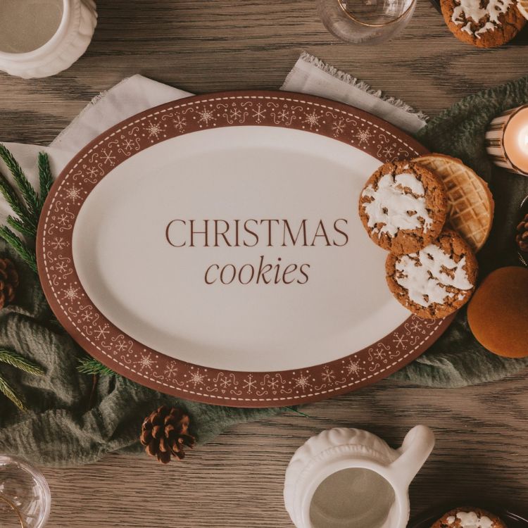 Gingerbread Oval Cookie Tray