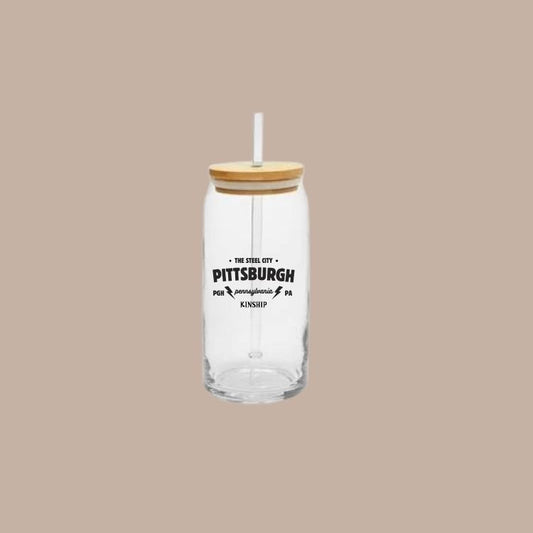 Kinship Pittsburgh Glass Can Cup