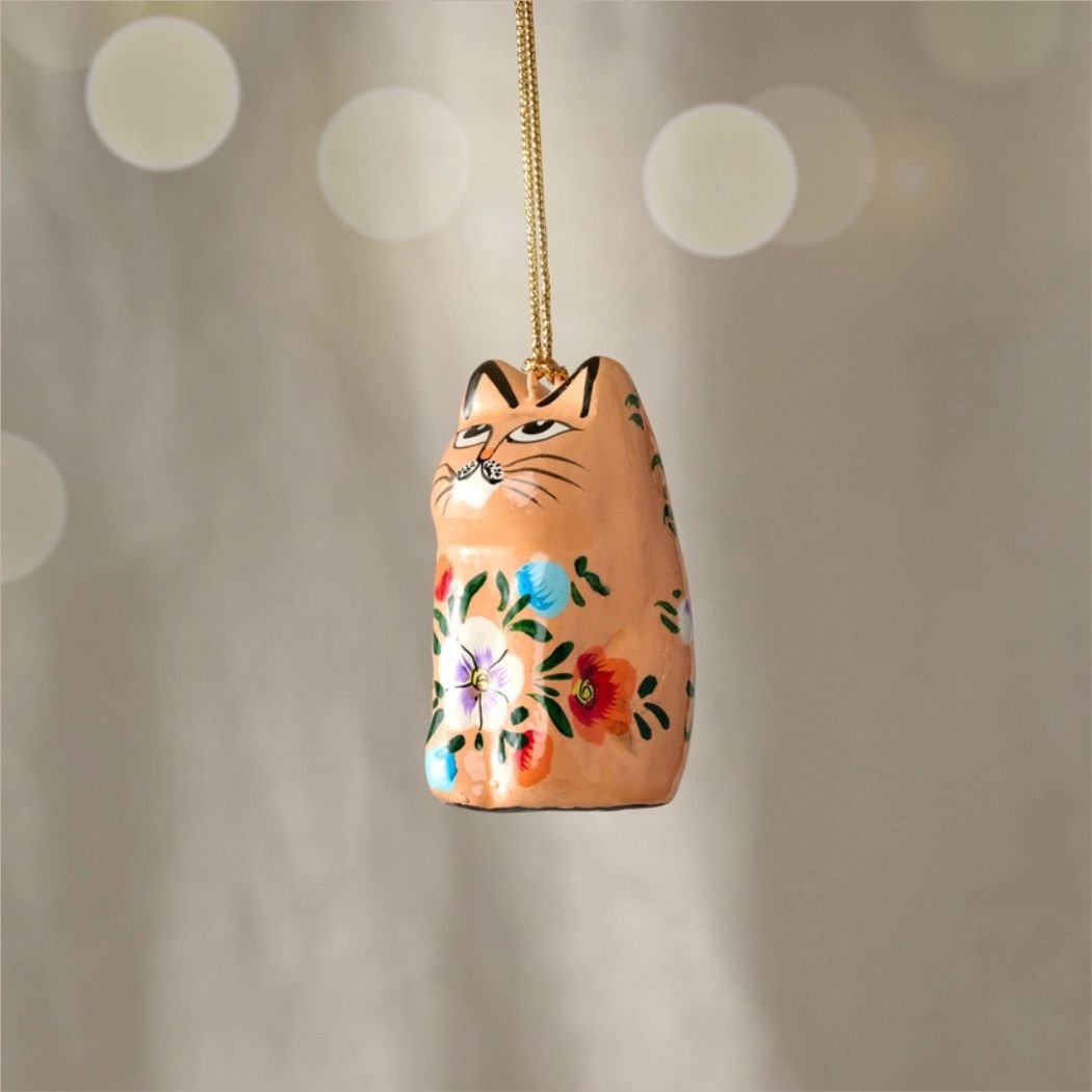 Paper Mache Cat Ornament