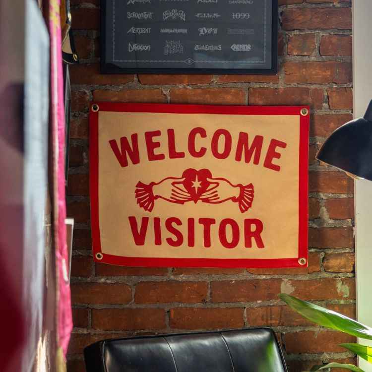 Welcome Visitor Camp Flag