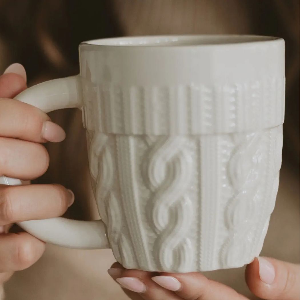 Cream Sweater Coffee Mug