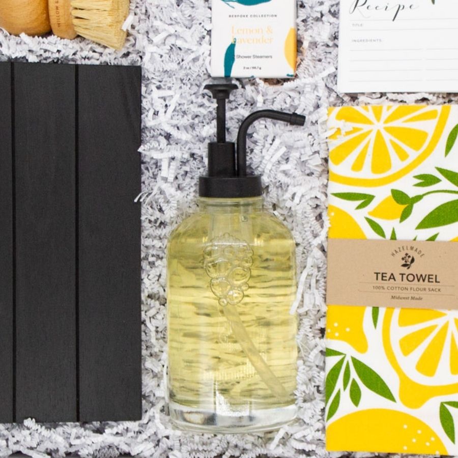 Eco Lemon Dish Soap in Glass Bottle