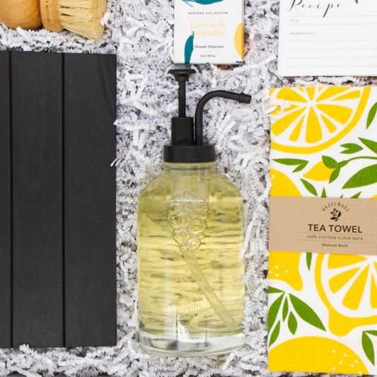 Eco Lemon Dish Soap in Glass Bottle