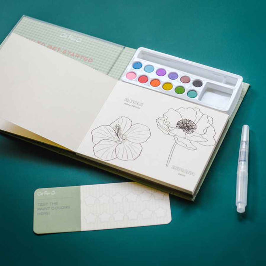 Watercolor Book and Paint Set - State Flowers