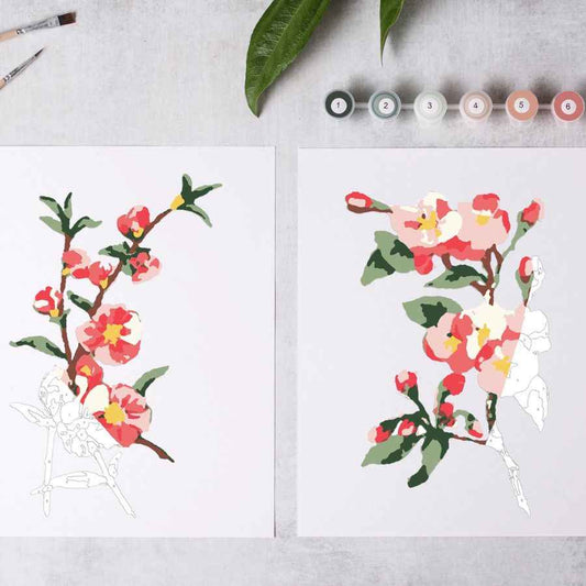 Cherry Blossoms Paint-By-Numbers kit