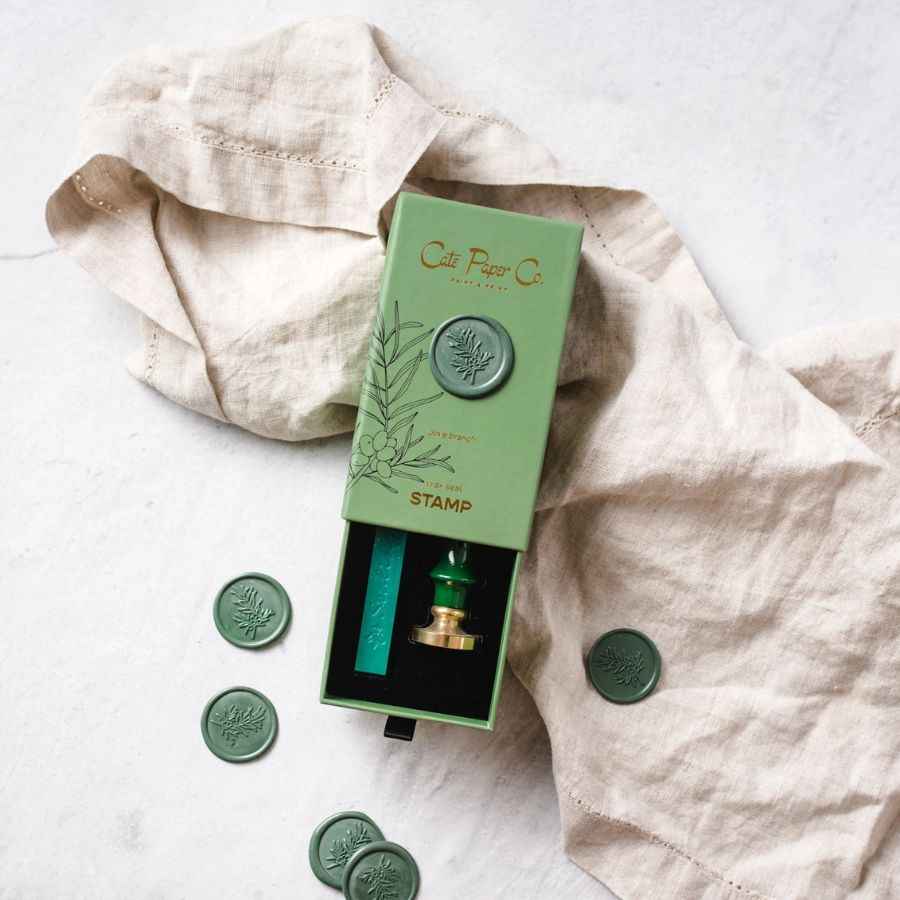 Wax seal stamp and wax stick set