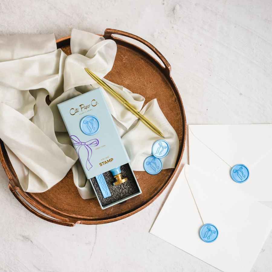 Wax seal stamp and wax stick set