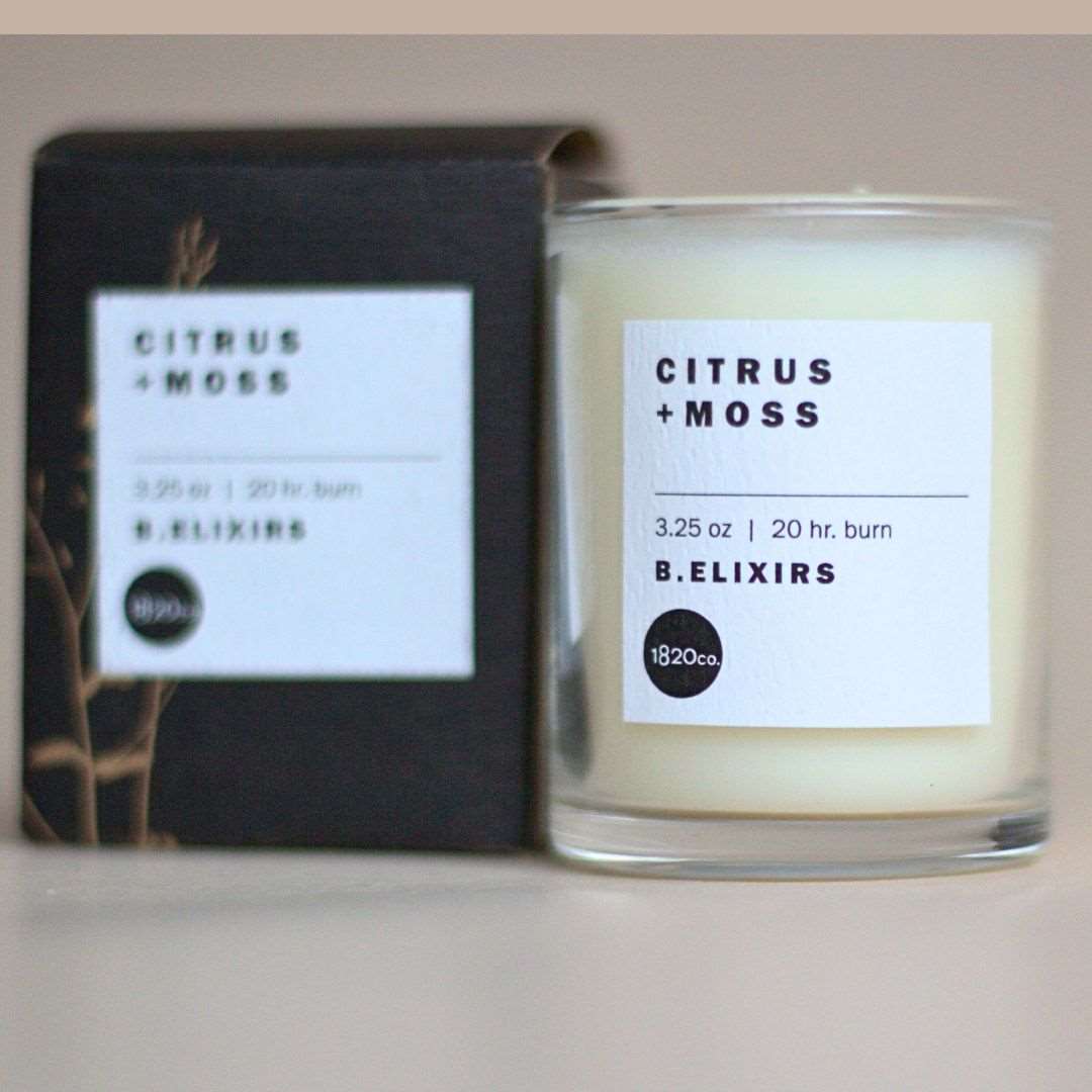 Mini 3.25 oz Citrus + Moss Soy Candle - 1820 House Candles - Box Builder Item - KINSHIP GIFT - 1820 House, housewarming, LDT:GW:RESTRICT, Sympathy, Warm & cozy, Wellness - Pittsburgh - gift - boxes - gift - baskets - corporate - gifts - holiday - gifts