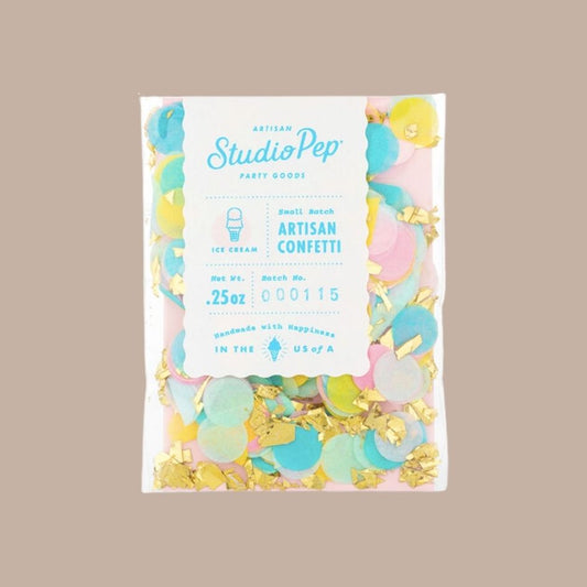 "Ice Cream" Artisan Pastel Confetti - Studio Pep - Box Builder Item - KINSHIP GIFT - birthday, birthday gift, LDT:GW:RESTRICT, Studio Pep - Pittsburgh - gift - boxes - gift - baskets - corporate - gifts - holiday - gifts