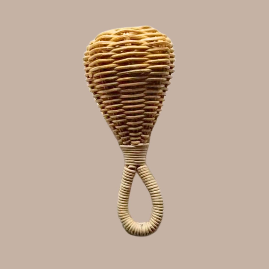 Handmade Woven Rattan Rattle - D&C Toys - Box Builder Item - KINSHIP GIFT - D&C Toys, LDT:GW:RESTRICT - Pittsburgh - gift - boxes - gift - baskets - corporate - gifts - holiday - gifts