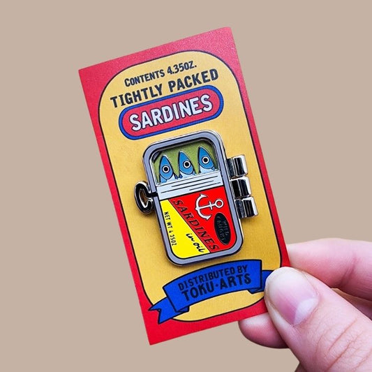 Tightly Packed Sardines Enamel Pin