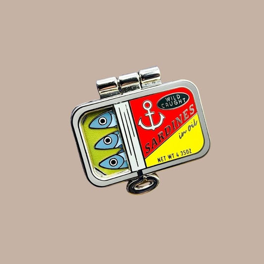 Tightly Packed Sardines Enamel Pin