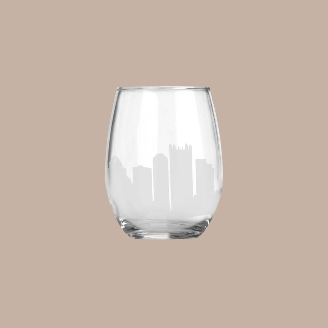 Skyline Pittsburgh Wine Glass