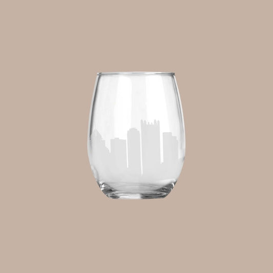 Skyline Pittsburgh Wine Glass