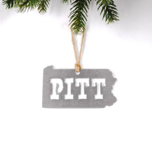 PITT in Pennsylvania Steel Ornament