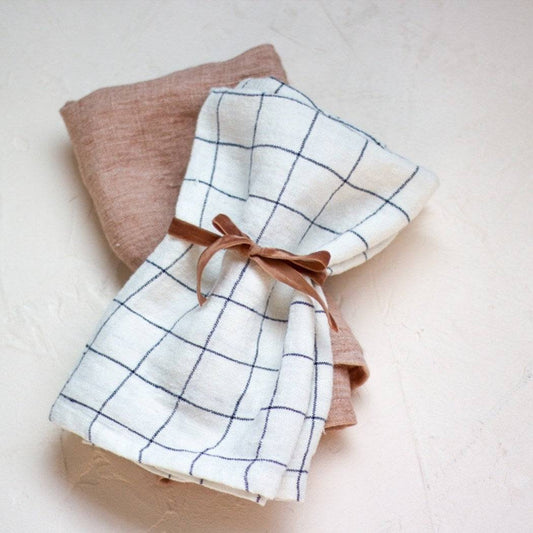 Stone Washed Linen Tea Towel