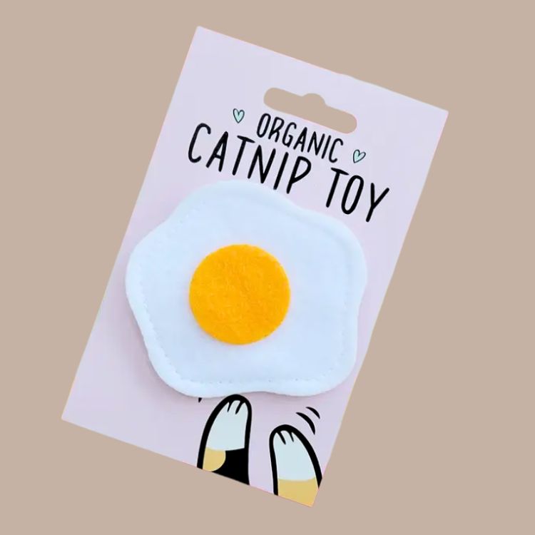 Catnip Fried Egg Cat Toy