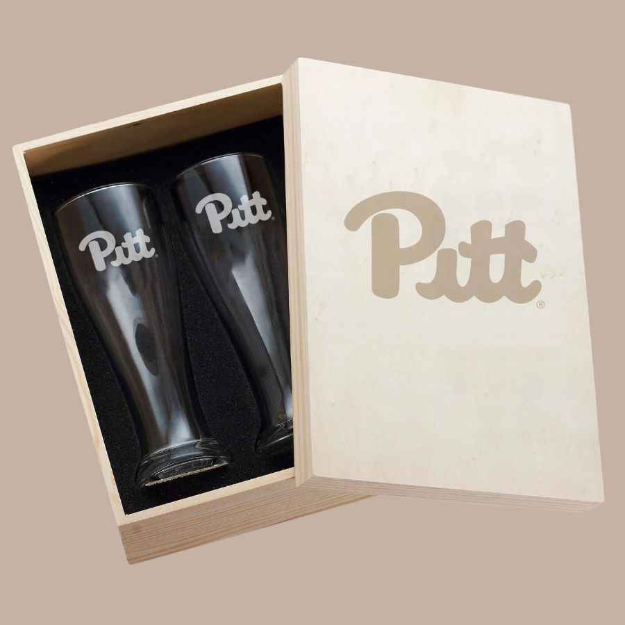 Pittsburgh Panthers 2-Piece Etched Pilsner Set