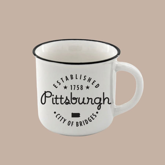 Pittsburgh Ceramic Camper Mug