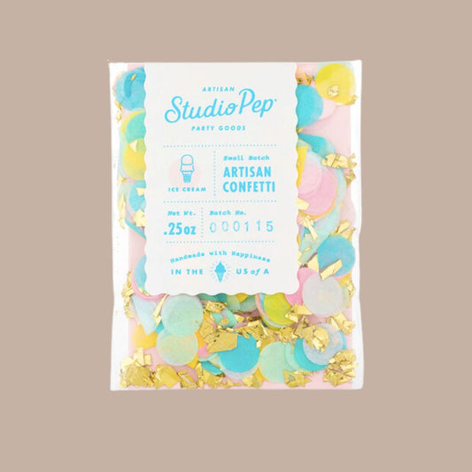 "Ice Cream" Pastel Rainbow Confetti - Studio Pep - Box Builder Item - KINSHIP GIFT - birthday, birthday gift, LDT:GW:RESTRICT, Studio Pep - Pittsburgh - gift - boxes - gift - baskets - corporate - gifts - holiday - gifts