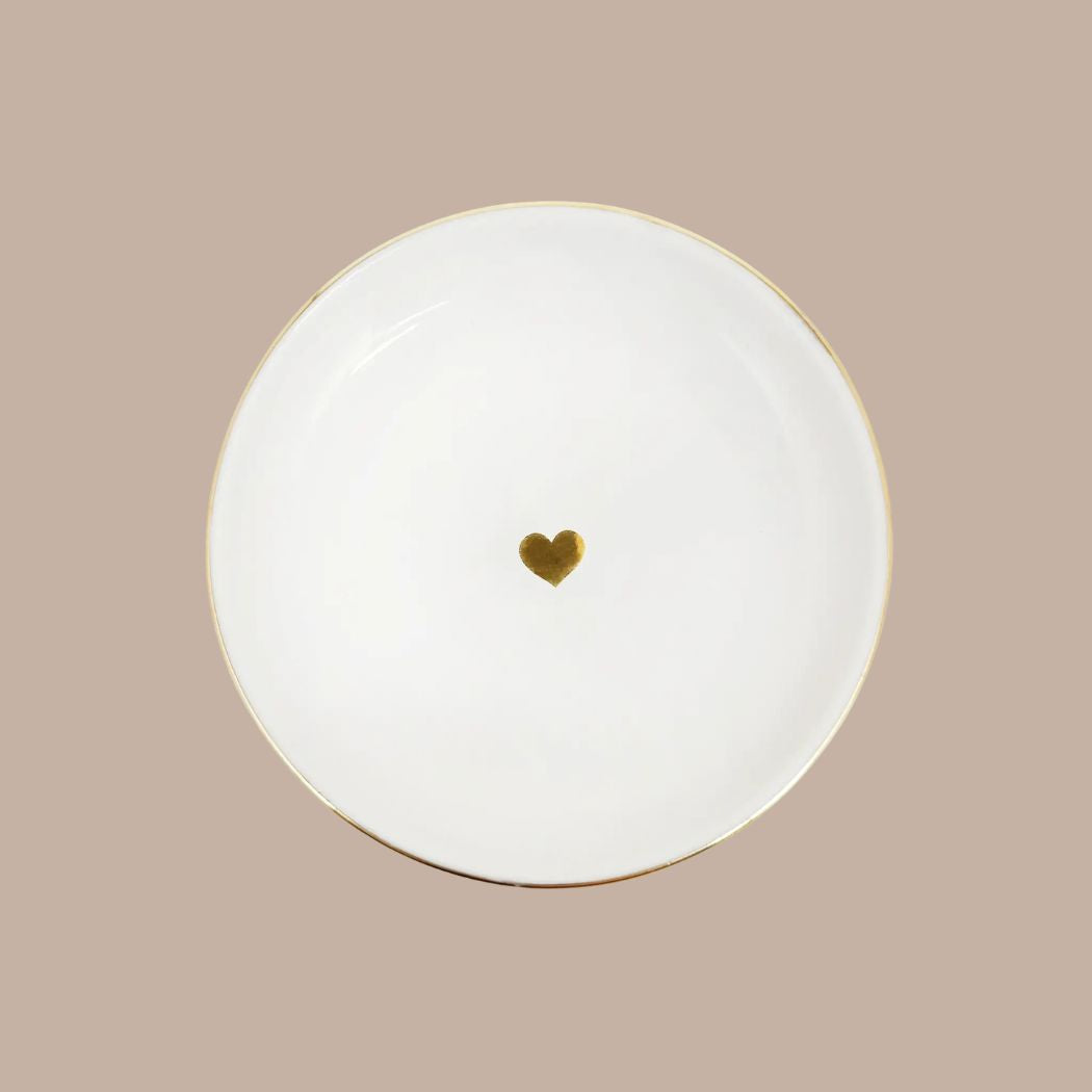 Gold Heart Jewelry Dish