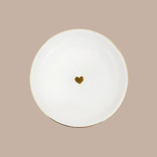 Gold Heart Jewelry Dish