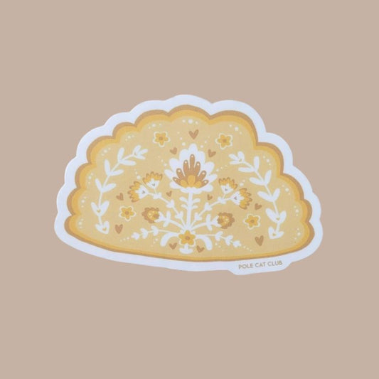 Pierogi Polish Folk Art Sticker