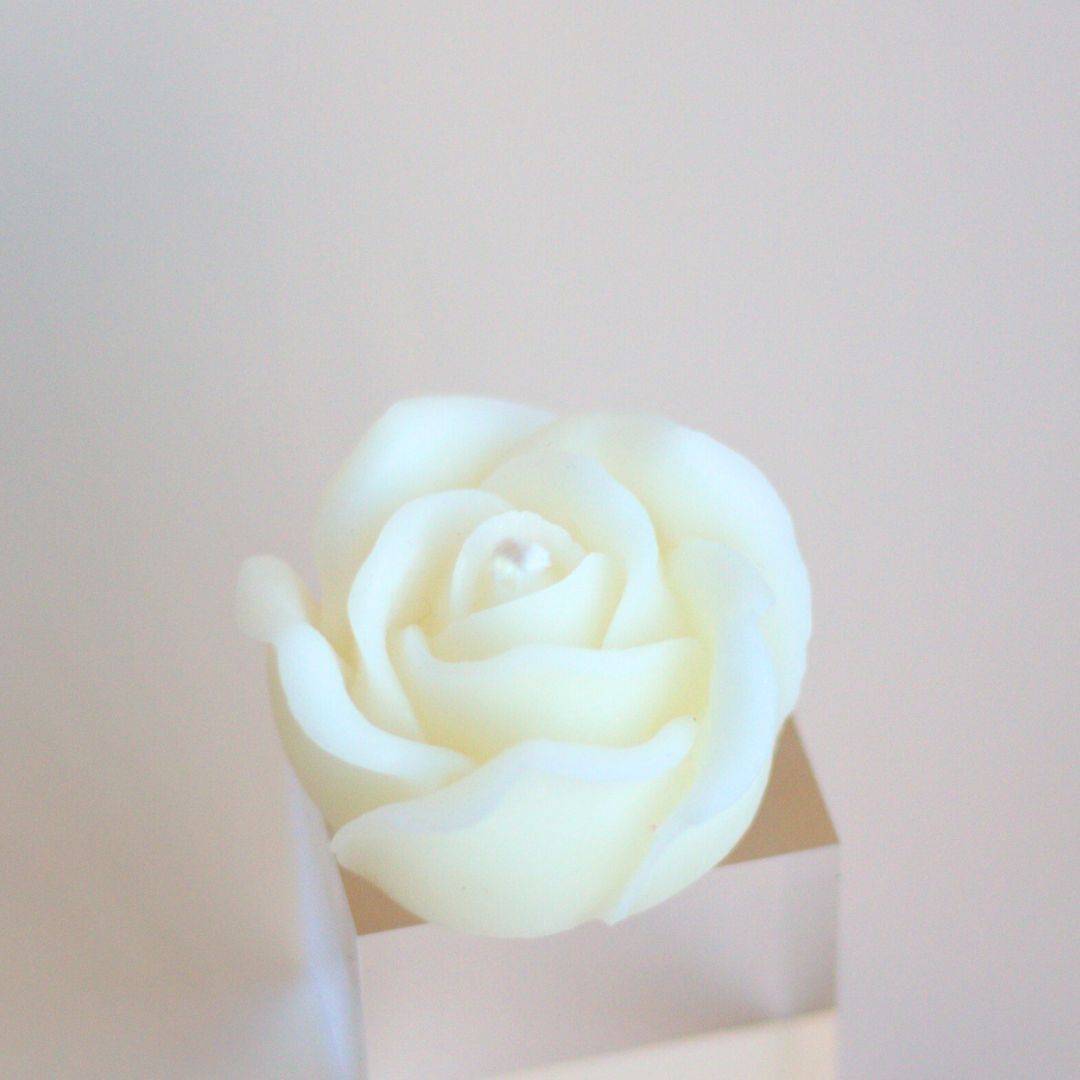 White Rose Candle - Wicksburgh - Box Builder Item - KINSHIP GIFT - Bride, bridesmaid, housewarming, LDT:GW:RESTRICT, wedding, Wicksburgh - Pittsburgh - gift - boxes - gift - baskets - corporate - gifts - holiday - gifts