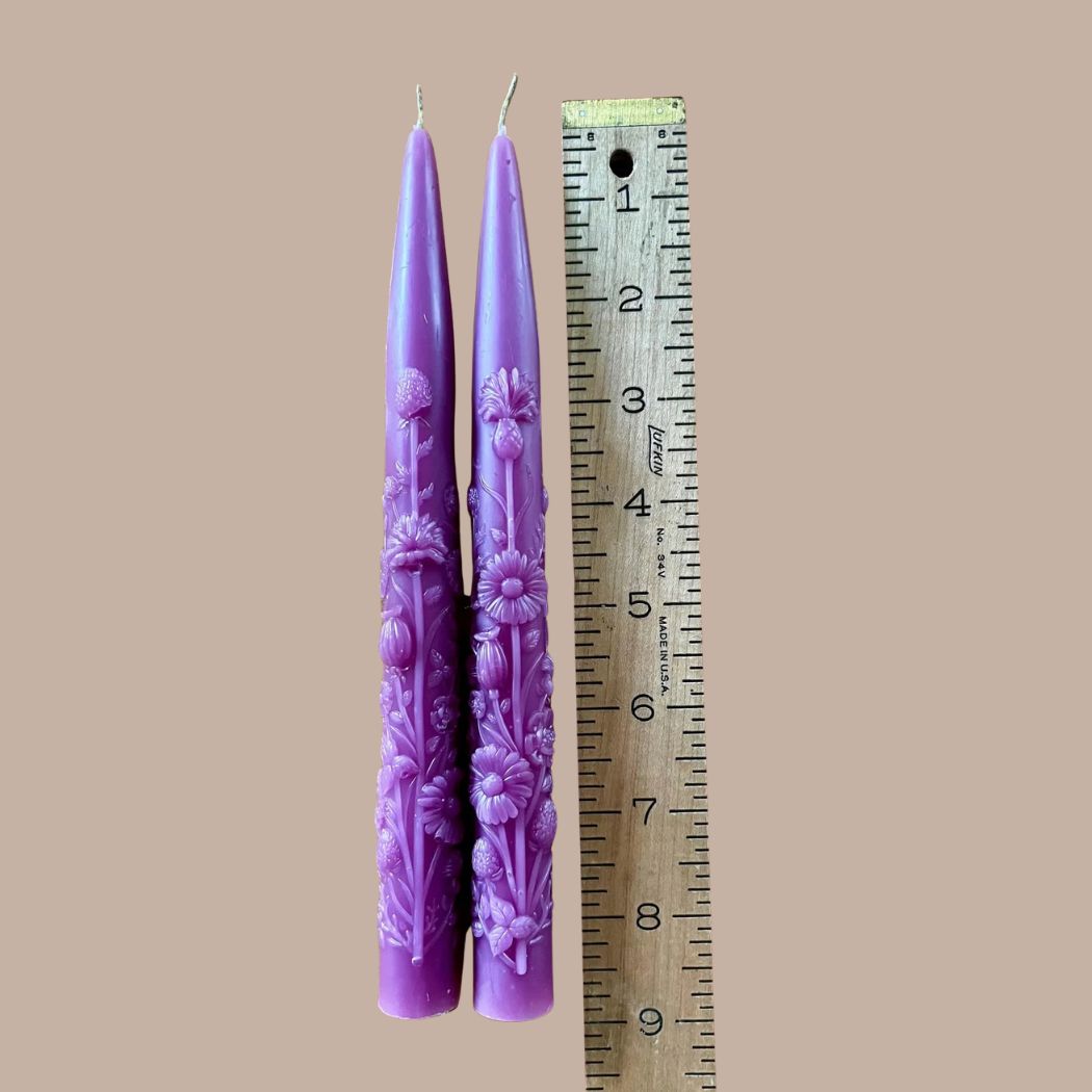 Wildflower Taper Candles (Set of 2)