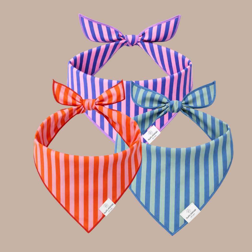 Dog Bandanas - Striped