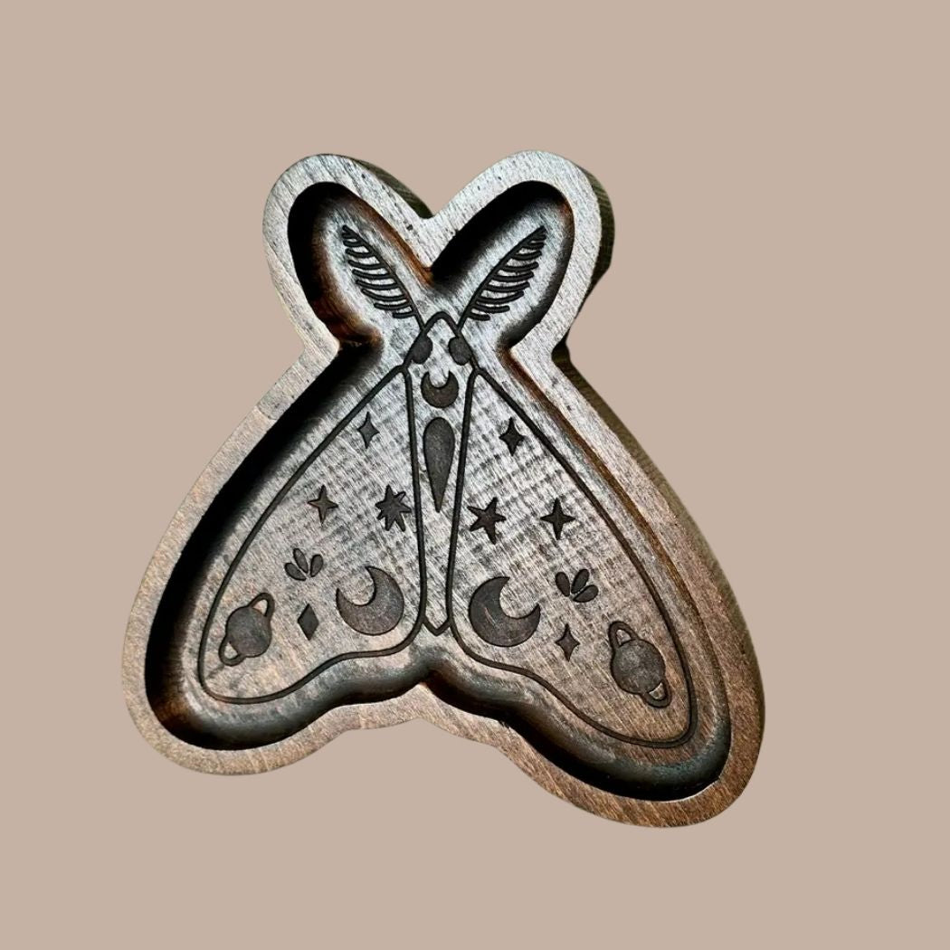 Moth Hardwood Key Tray