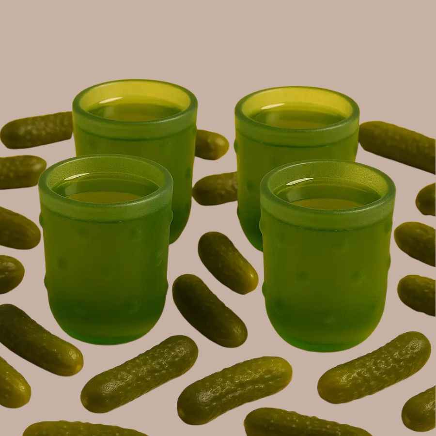 Pickle Shot Glasses 4 Pk