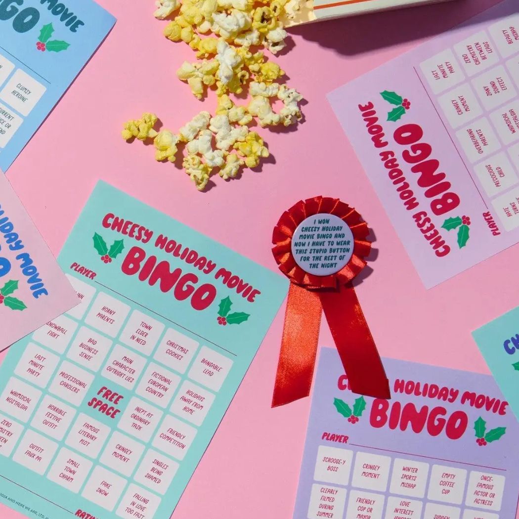 Cheesy Holiday Movie Bingo