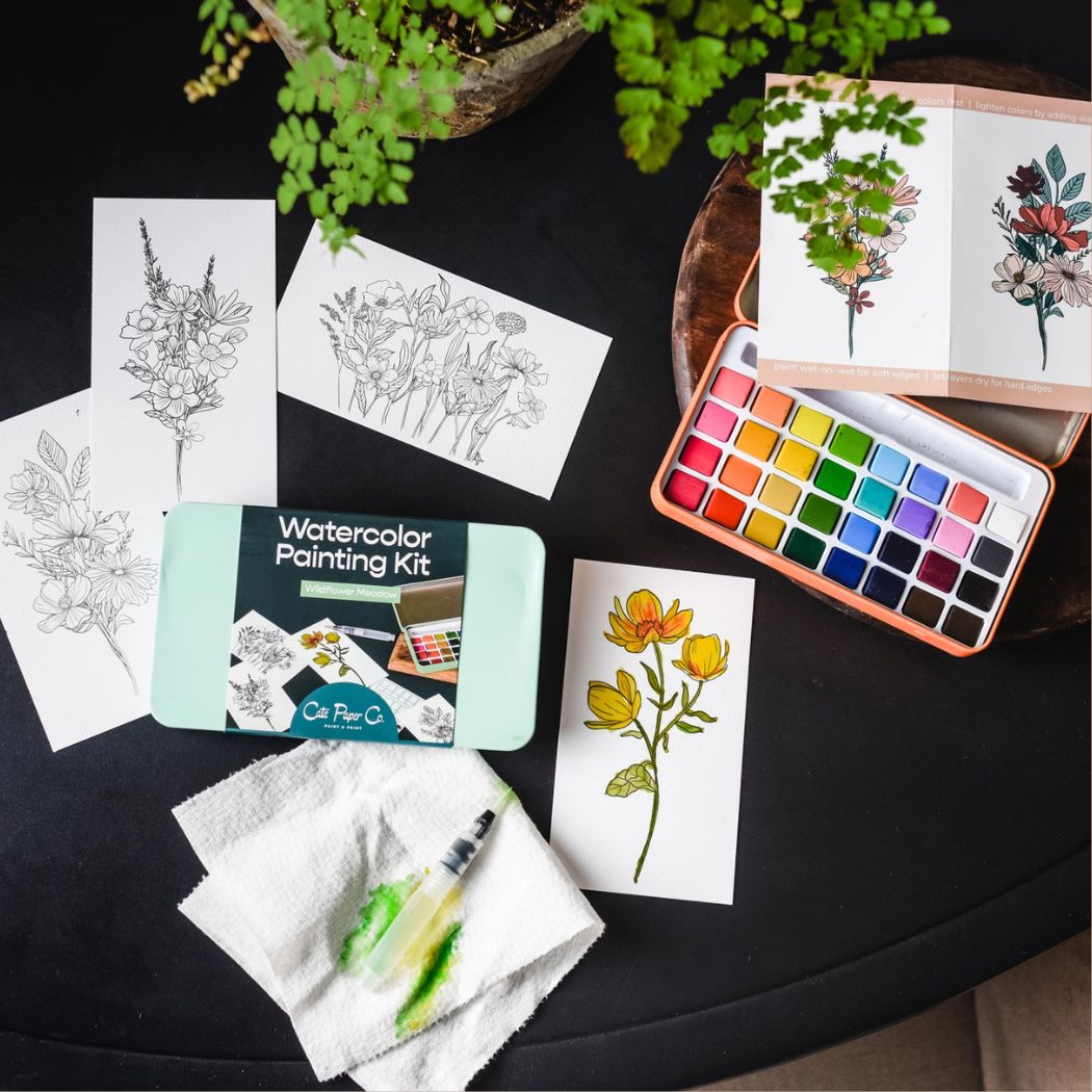 Wildflower Meadow Watercolor Painting Kit - KINSHIP GIFT