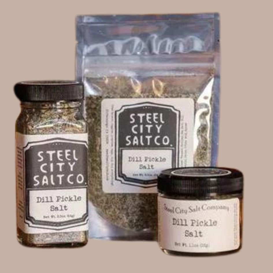 Dill Pickle Salt (Pinch Jar) - Steel City Salt - Box Builder Item - KINSHIP GIFT - Dill pickle salt, housewarming, LDT:GW:RESTRICT, Men, Pickle, pittsburgh food & drink, popcorn gift box, popcorn seasoning, seasoning, Steel City Salt - Pittsburgh - gift - boxes - gift - baskets - corporate - gifts - holiday - gifts