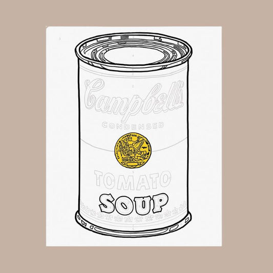 Andy Warhol Soup Can Paint By Number Kit