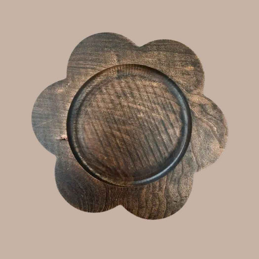 Bloom Flower-Shaped Hardwood Key Tray