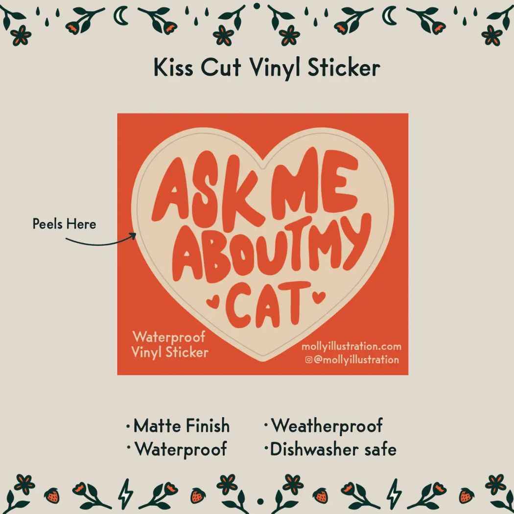 Cat Stickers - Molly Illustration