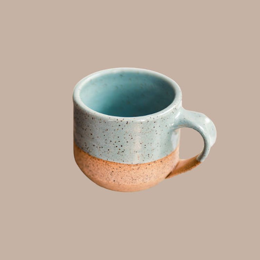 Celadon Double Shot Espresso Mugs-Ceramic Mug-East Wheeling Clayworks-KINSHIP GIFT