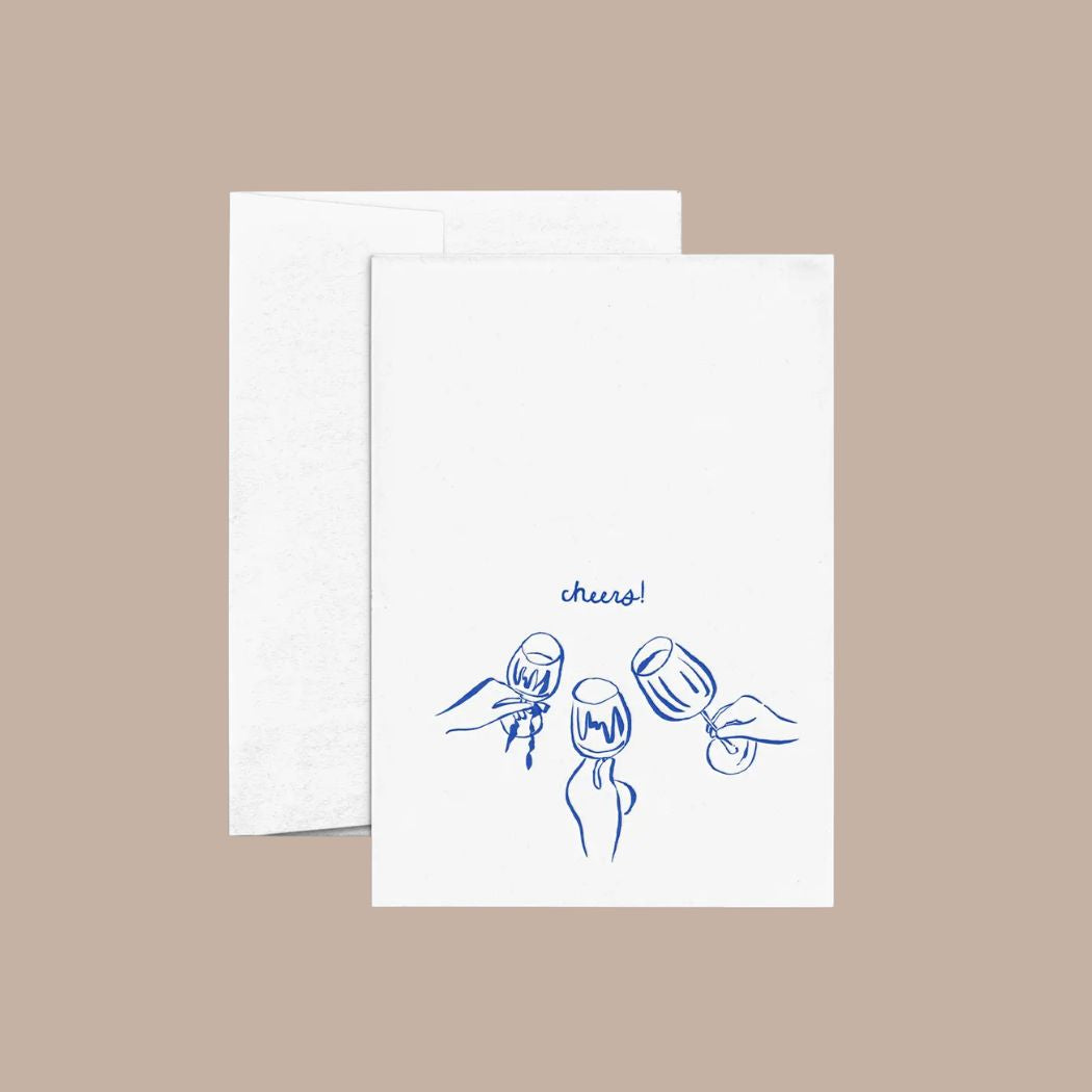 Cheers Letterpress Greeting Card - KINSHIP GIFT