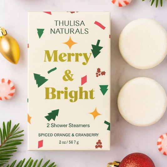 Christmas Shower Steamers - 2 Pack Spiced Orange + Cranberry