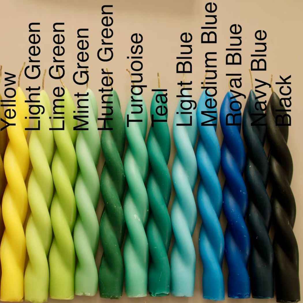Colorful Twisted Taper Candles (Set of 2)