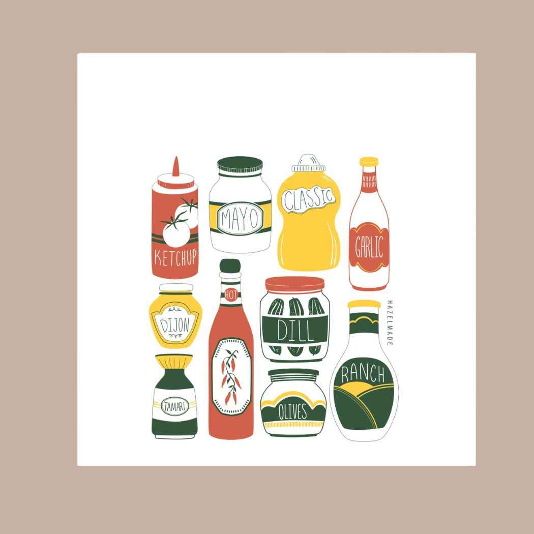 Condiments Tea Towel