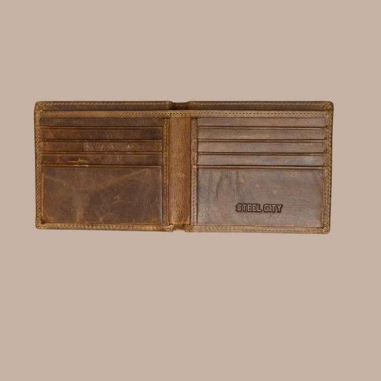 Cowhide Leather Steel City Wallet