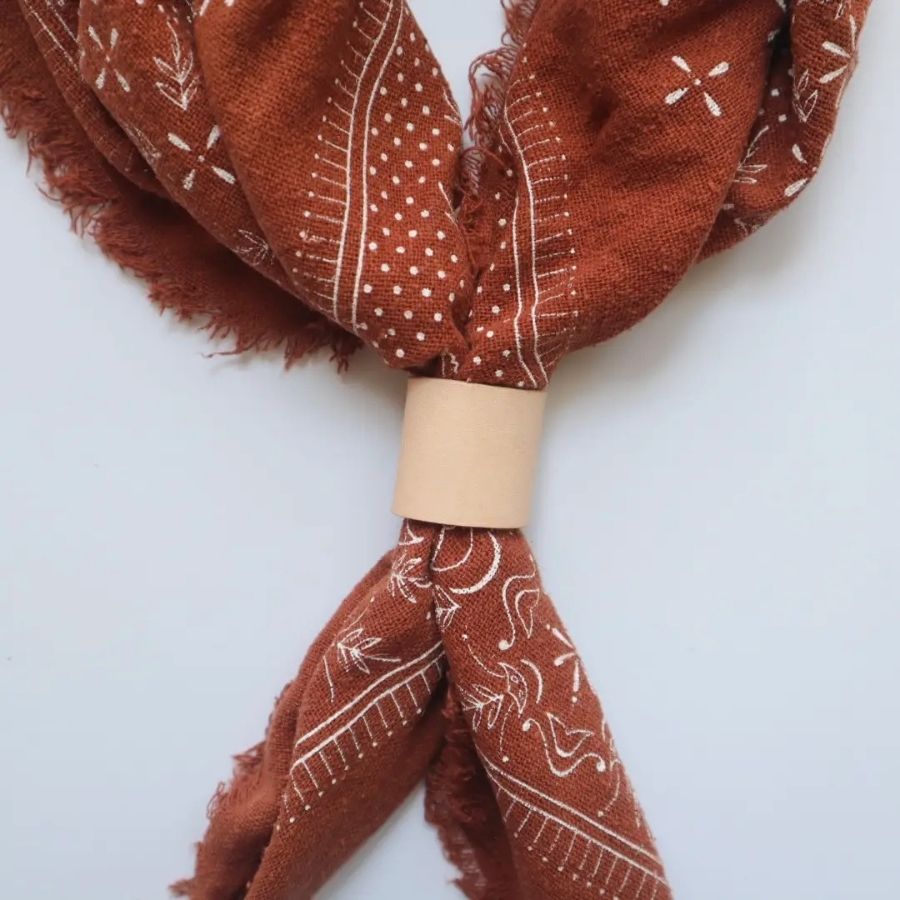 Eco Raw Naturally Dyed Bandanas (Raw Silk)