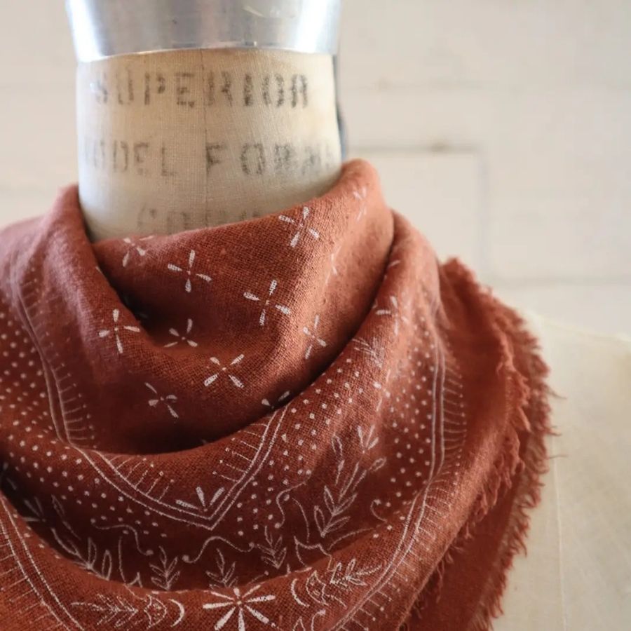 Eco Raw Naturally Dyed Bandanas (Raw Silk)