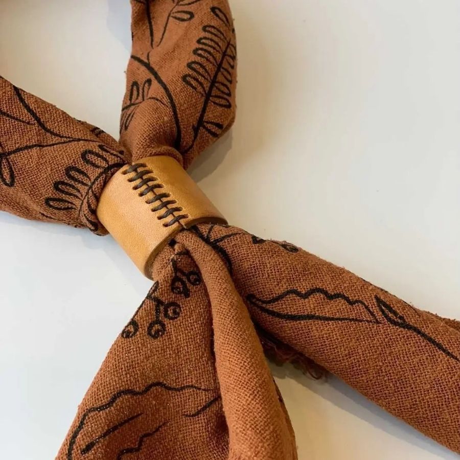 Eco Raw Naturally Dyed Bandanas (Raw Silk)
