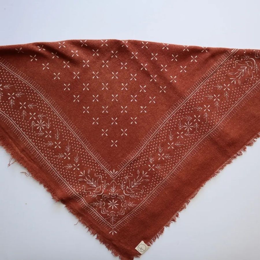 Eco Raw Naturally Dyed Bandanas (Raw Silk)